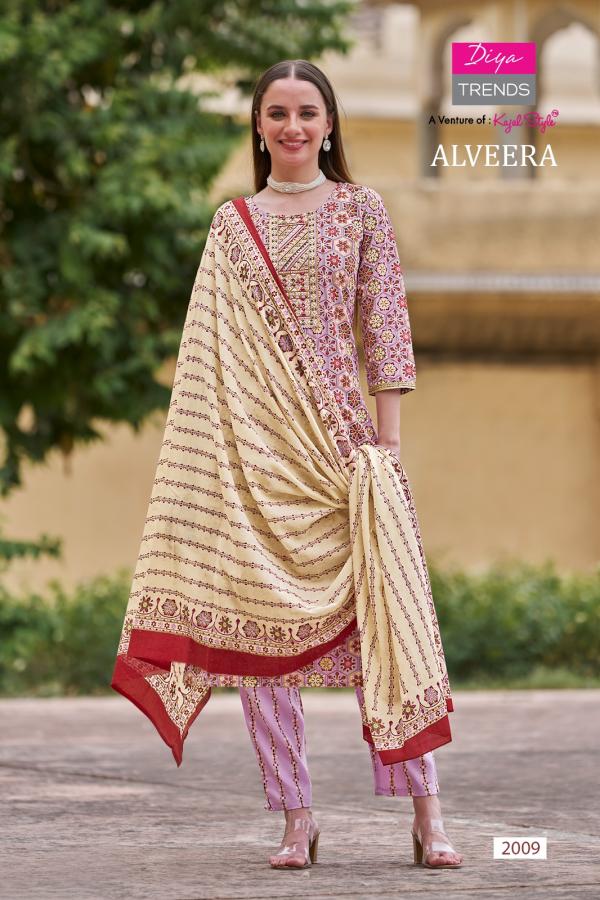 Alveera By Diya Trends Rayon Kurti With Bottom Dupatta Collection